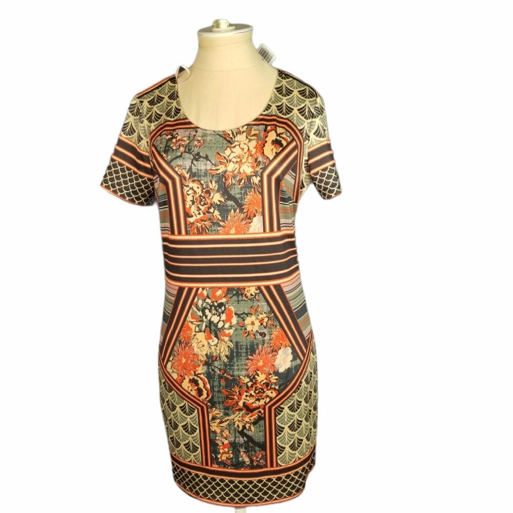 Forever 21 Short Sleeve Dress Multi color NWT Size Small